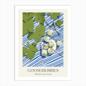 Marche Aux Fruits Gooseberries Fruit Summer Illustration 4 Art Print