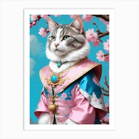 Chinese Cat 3 Art Print