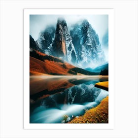 Dolomite Mountain Landscape Art Print