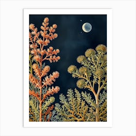 William Morris Coral Reefs At Night Art Print