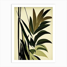 Bamboo  Leaf Rousseau Inspired 4 Art Print