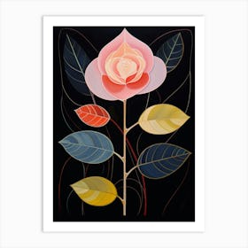 Rose 1 Hilma Af Klint Inspired Flower Illustration Art Print