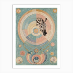 Pastel Zebra Art Print