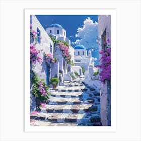 Beautiful Santorini Greece Wall Art 17 Art Print