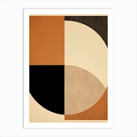 Nebulous Neutrals; Beige Mid Century Cosmos Art Print