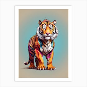 Colorful Tiger Art Print