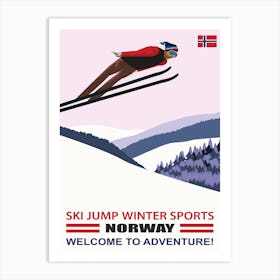 Ski Jump In Norway Art Print