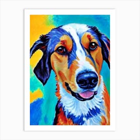 Collie 2 Fauvist Style Dog Art Print