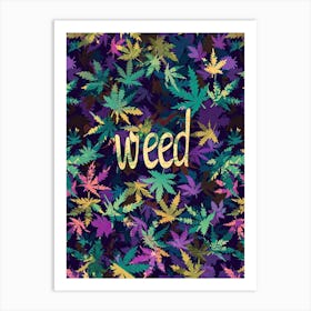 Electric Weed Vibes Art Print