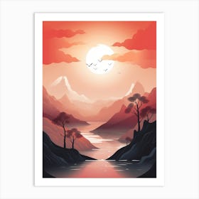 Fantasy Abstract Minimalist 10 Art Print