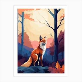 Fox In The Forest 1 Art Print