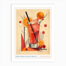 Art Deco Long Island Iced Tea 3 Poster Art Print