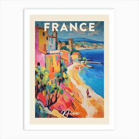 Nice France 3 Fauvist Painting Travel Poster Art Print