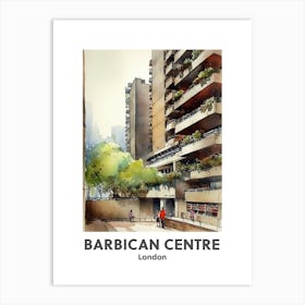 Barbican Centre, London 2 Watercolour Travel Poster Art Print