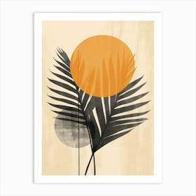 Abstract Palm Leaf Canvas Print Art Print