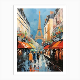 Paris Panorama: Eiffel Tower's Stately Skyline Presence Art Print