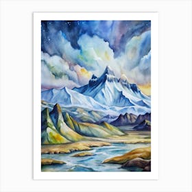 Van Gogh Vatnaj Kull National Park Iceland (1) Art Print