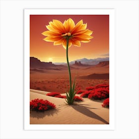 Flower In The Desert Art Print