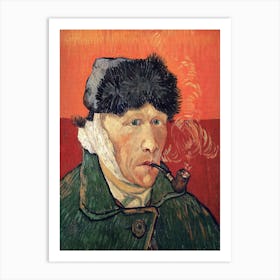 Self Portrait With Bandaged Ear And Pipe, Vincent Van Gogh Art Print
