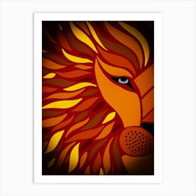 Lion Head Art Print