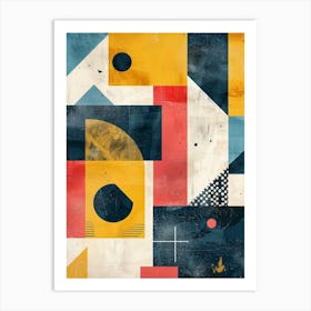 Playful And Colorful Geometric Shapes Arranged In A Fun And Whimsical Way 24 Art Print