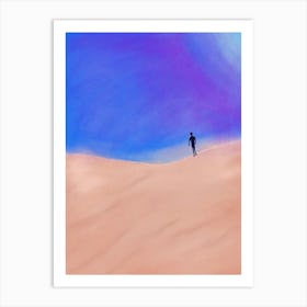 Person In The Desert Art Print