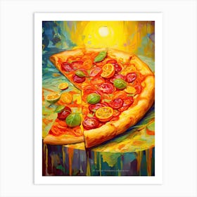 A Slice Of Pizza Oil Painting 5 Art Print