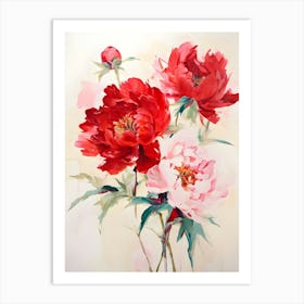 Red Peonies 2 Art Print