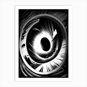 Wormhole Noir Comic Space Art Print