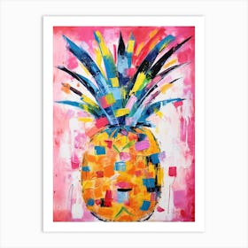 Fruit Revolution: Pineapple in Basquiat style Art Print