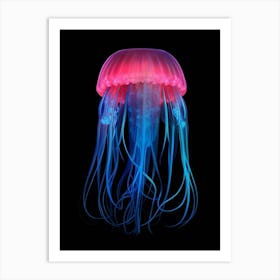 Box Jellyfish Neon Illustration 2 Art Print