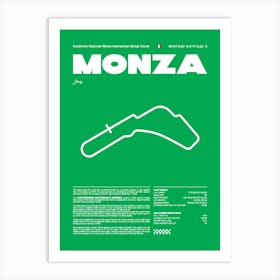 F1 Race Track Monza Formula 1 Racing Track F1 Merch Formula One F1 Poster Formula 1 Poster F1 Art Print