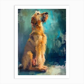 Irish Wolfhound Acrylic Painting 6 Art Print