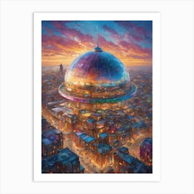 Futuristic Cityscape 1 Art Print