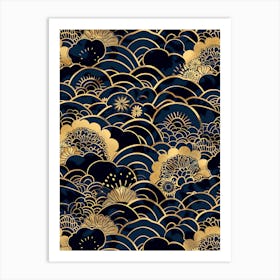 Japanese Seamless Pattern Art Print