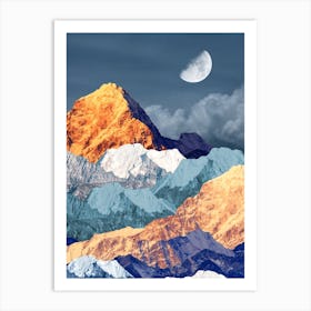 When Men And Mountains Meet Art Print