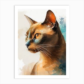 Siamese Cat animal Art Print