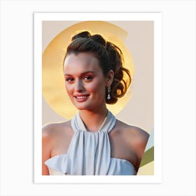 Leighton Meester Retro Collage Movies Art Print