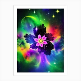 Flower In Space 11 Art Print