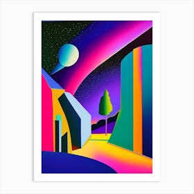 Galaxy Abstract Modern Pop Space Art Print