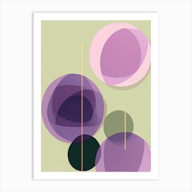 Simple abstract Movement Art For Wall Decor, Pleasing tones of purple green, 1258 Art Print