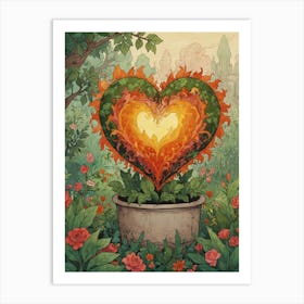 Heart Of Fire 72 Art Print