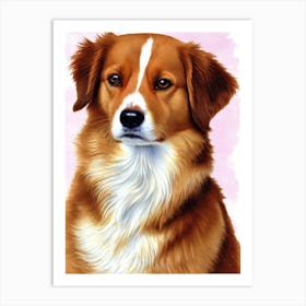 Nova Scotia Duck Tolling Retriever Watercolour Dog Art Print