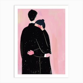 Couple Hugging Art Print