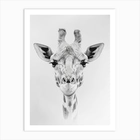 Giraffe Portrait Art Print