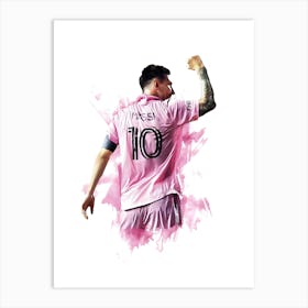 Legend Soccer Lionel Messi Miami Art Print