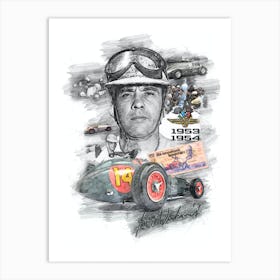 Bill Vukovich Portrait Art Print