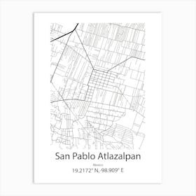 San Pablo,United States Minimalist Map Poster