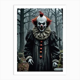 The Midnight Circus: Woods Edition Spooky Clown Art Print