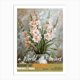 A World Of Flowers, Van Gogh Exhibition Gladiolus 1 Art Print